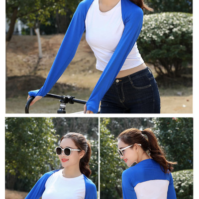 Găng tay choàng vai chống nắng vải thun thoáng mát thời trang nữ chạy xe ô tô chơi golf ngoài trời