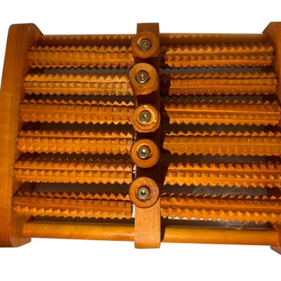 Bàn Lăn Chân Gỗ Massage 6 Hàng ( 31 X 24 X 10 Cm)