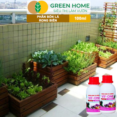 Phân Bón Lá Rong Biển Greenhome, Lavamix, Chai 100ml, Hữu Cơ, Ra Hoa, Đậu Trái, Chắc Hạt, Tăng Khả Năng Ra Đọt