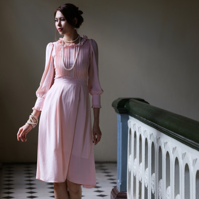 Đầm Xoè Cao Cấp Thời trang thiết kế Hity DRE115 (Hồng Anh Đào)