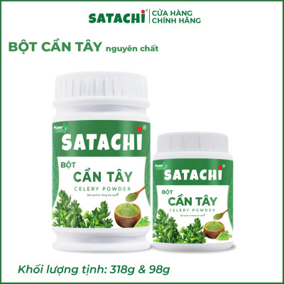 Bột Cần Tây nguyên chất SATACHI. Giảm huyết áp, tim mạch khỏe mạnh, giảm cân hiệu quả, thanh lọc cơ thể. Hộp 98g và 318g