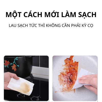 Giấy Ướt Lau Bếp Siêu Sạch Gói 80 Tờ To Chứa Vitamin E Không Độc Hại Không Kích Ứng Da Giúp Loại Bỏ Dầu Mỡ, Khăn Ướt Đa Năng Siêu Dai - Chính Hãng