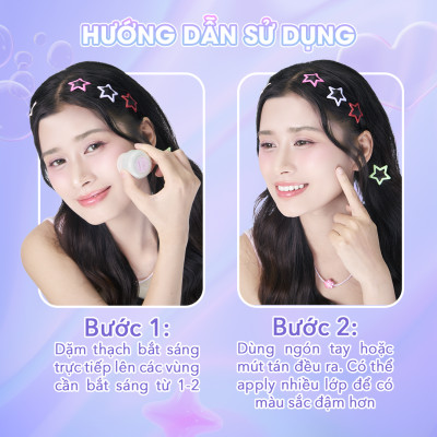 Má Thạch Highlighter Bắt Sáng SPARKLE Mềm Mịn, Hồng Ánh Nhũ Lấp Lánh