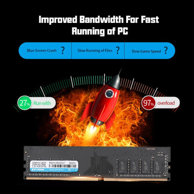 Yvonne DDR4 4GB 2666MHz 1.2V Desktop PC Memory 288PIN PC RAM Low Power Consumption Replacement for Intel