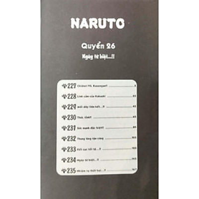Sách - Naruto - Tập 26 - Ngày Từ Biệt…!! (Tái Bản 2025)