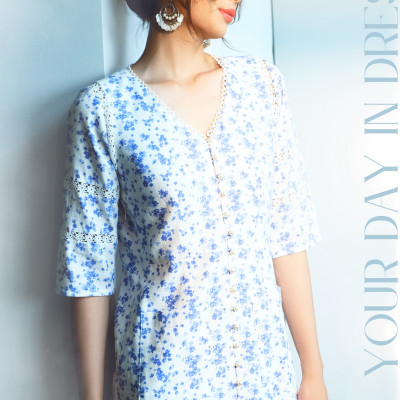 Đầm Suông Linen Charleston DRE137 Thời trang thiết kế Hity