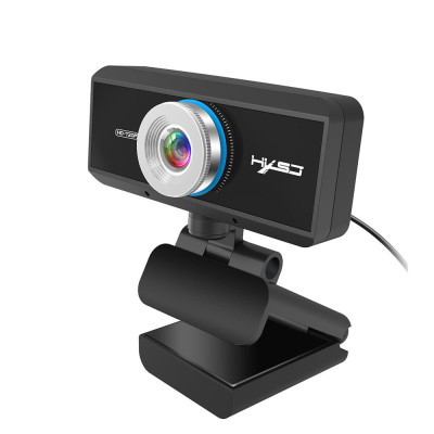 HXSJ S90 HD Webcam with Mic Manual Focus 720P Web Camera Video Call Camera with Privacy Cover for PC Laptop