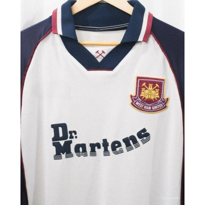 Áo Bóng Đá Retro West Ham United 1999/2001 - Sân Khách bản cao cấp vải Cotton Polyester