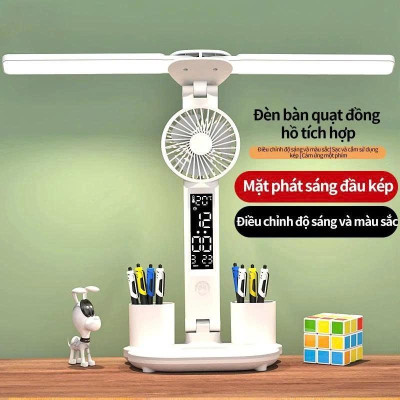 Đèn LED Để Bàn Đa Năng, Đèn Học Để Bàn Chống Cận Cao Cấp Với 3 đèn,đèn học,đèn học chống cận