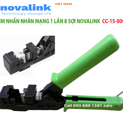 Kìm bấm nhân mạng 8 sợi (bấm 1 lần 8 sợi dây mạng) Novalink CC-15-00062 - Hàng nhập khẩu chính hãng, made in Taiwan, đủ thuế VAT, COCQ