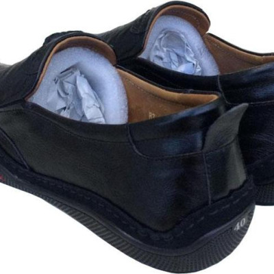 Giày mọi nam Trường Hải màu đen bò da bò thật cao cấp không bong tróc đế cao su chống mòn không trơn GMTH096