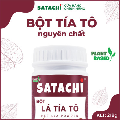 Bột Tía Tô SATACHI nguyên chất. Hỗ trợ gout, rối loạn mỡ máu, giải cảm, đẹp da. Hộp 68g và 218g