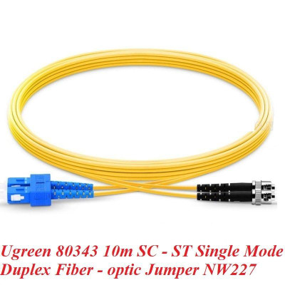 Ugreen UG80343NW227TK 10M SC-ST Màu vàng Cáp nhảy quang Single mode Duplex Fiber - HÀNG CHÍNH HÃNG
