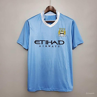 Áo Bóng Đá Retro Manchester City 2011 - Sân Nhà bản cao cấp vải Cotton Polyester