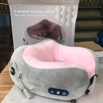 Gối Massage Vòng Cổ Chữ U Đa Năng Gối Ngủ Văn Phòng Gối Đi Du Lịch