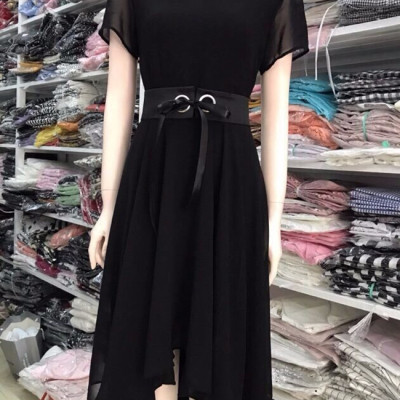 ĐẦM XÒE MULLET CỔ V - HN696