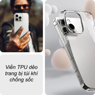 Ốp lưng chống sốc cho iPhone 16/ 16 Plus/ 16 Pro/ 16 Pro Max hiệu Likgus Crashproof - Thiết kế trong suốt, chống ố, giúp chống chịu mọi va đập - hàng nhập khẩu