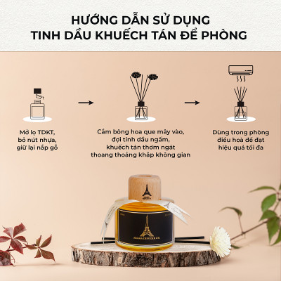 Pomegranate Noir - Tinh Dầu Thơm Phòng Que Gỗ, Nước Hoa Khuếch Tán Thiên Nhiên 100ml Cao Cấp, Sang Trọng