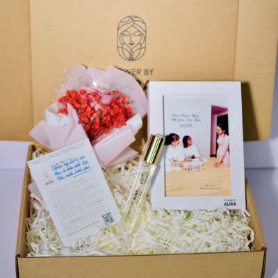 [ Quà Tặng 20.11]Combo Nước hoa thiên nhiên Hers 10ml TẶNG Hoa và Đèn Tranh 3D Set quà tặng dịp 20/11 ý nghĩa