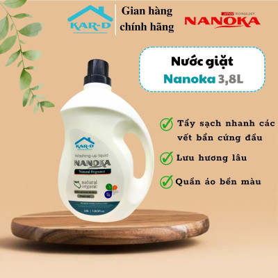 Nước giặt quần áo Nanoka 3,8L [Hàng chính hãng]