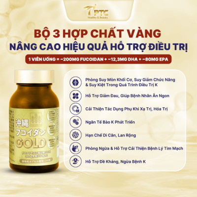 Okinawa Fucoidan Gold – Hỗ trợ điều trị ung thư và chống suy mòn khối cơ
