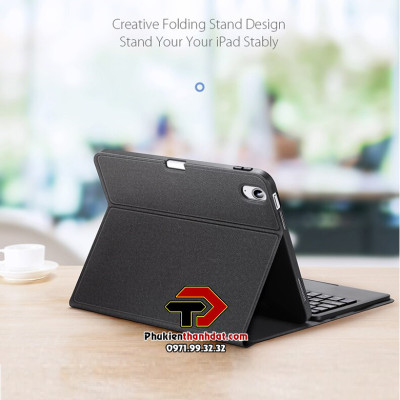 Bao da kèm bàn phím cho iPad Gen 10 10.9 inch 2022 chính hãng Dux Ducis có bàn di chuột TrackPad - Hàng chính hãng 