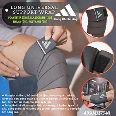 Băng Đầu Gối, Khủy Tay Thun Co Giãn - Băng Quấn Thể Thao Chính Hãng ADIDAS ADSU-13373-NL (1 Cái)