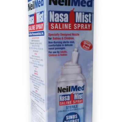 Combo Adult 24h Care: Bình Xịt Rửa Vệ Sinh Mũi Xoang Người Lớn NeilMed Sinus Rinse & Spray -SX Mỹ, Đánh Bật Sổ Mũi, Nghẹt Mũi và Viêm mũi (Bình 10 gói muối rửa; 2 chai xịt phun sương 75ml)