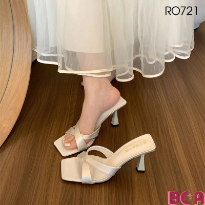 Dép Guốc Hở Mũi Cao Gót 7p RO721 ROSATA tại BCASHOP Phù Hợp Công Sở - Dự Tiệc - Dạo Phố