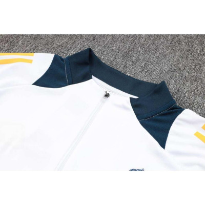 Bộ Quần Áo Thể Thao Nỉ Real Madrid - Trắng bản nhập Trung cao cấp