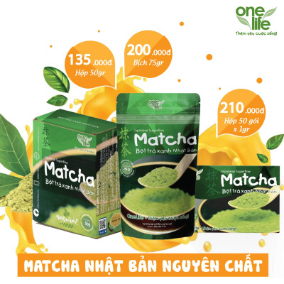 Bột Trà Xanh Nhật Bản Matcha OneLife (Hộp 50 gói)