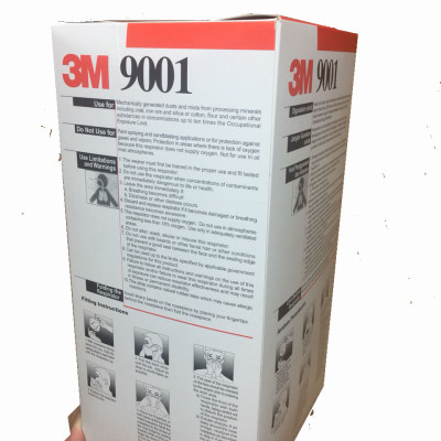 Combo 10 khẩu trang 3M 9001 bảo vệ hô hấp , màu trắng , sợi kháng khuẩn , chống bụi mịn PM2.5 , tặng móc treo khóa