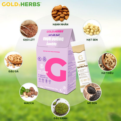[Hàng chính hãng] Set sữa hạt thực dưỡng GoldzHerbs Lentils - 15 gói/ 252g/ 500g