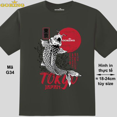 TOKYO JAPAN, mã G34. Áo thun nam nữ siêu đẹp. Áo phông thoát nhiệt Goking hàng hiệu