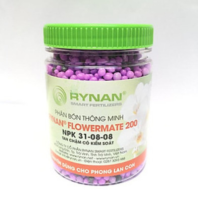 Phân thông minh tan chậm RYNAN 200 - 210 - 220 - 230 - 240 đầy đủ các giai đoạn phát triển chuyên cho hoa Lan - hoa cảnh và Bonsai hũ 150g