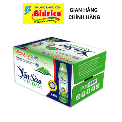 Nước Yến Sào Nha Đam Bidrico ( Thùng 24 chai 500ml )