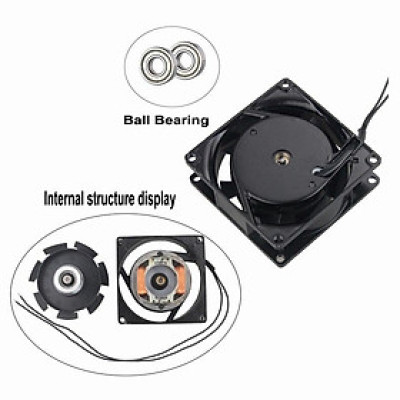 1 pcs Gdstime 80x80mm AC Fan 11V 11V Dual Ball Bearing 1 Wires Metal Cooling Fan 80mm x 11mm 3 inch 8cm PC Case Cooler 8011