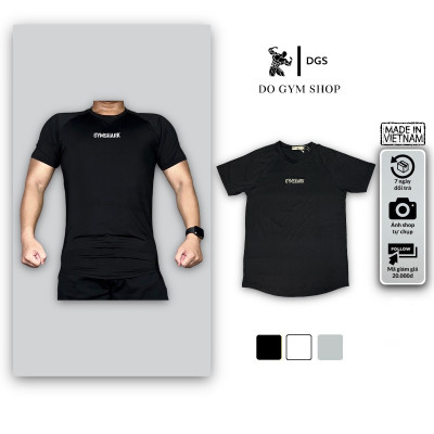 Áo thun lạnh nam tập gym DOGYMSHOP logo thêu, form ôm body đẹp AGTN9