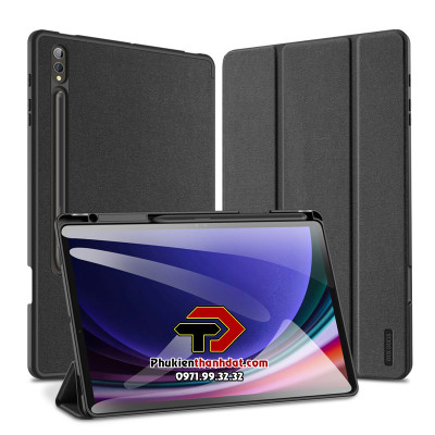 Bao da dành cho Samsung Galaxy Tab S10+ Plus, S10 Ultra, S9, S9 FE, Tab S9+ Plus, Tab S9 Ultra chính hãng Dux Ducis Domo có ngăn đựng bút, chống sốc - Hàng chính hãng 