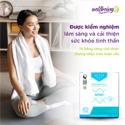 Thức Uống Dạng Bột  ActivHealth Multibiotics Mind Duy Trì Hệ Vi Khuẩn Đường Ruột, Hỗ Trợ Giải Tỏa Căng Thẳng, Bổ Sung Năng Lượng Cho Cơ Thể (Hộp 30 Gói x 120g)