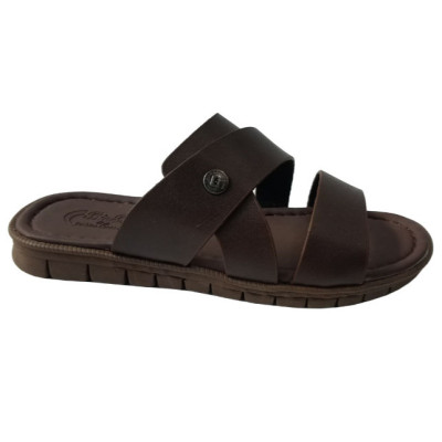 Dép Nam Quai Ngang Da Bò BIGGBEN Cao Cấp DN285