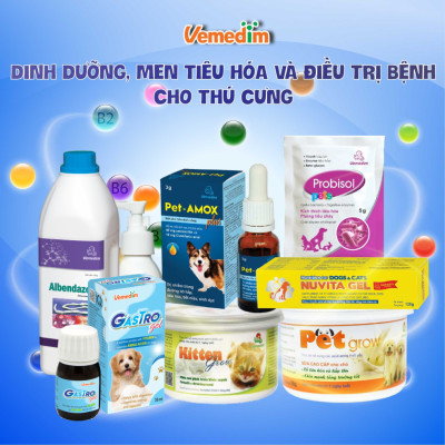Vimekat plus - Tăng cường sức khỏe chó, mèo, vẹt, chim kiểng, Chai 20ml, Sản phẩm Vemedim