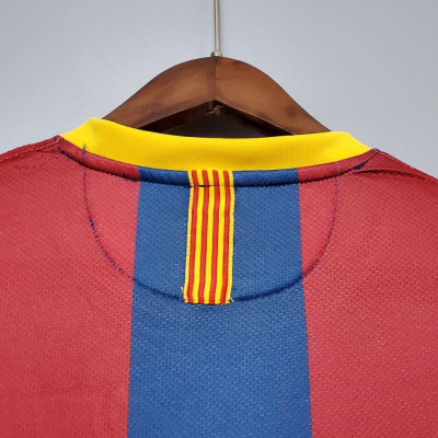 Áo Bóng Đá Retro Barcelona 2010 - Sân Nhà bản cao cấp vải Cotton Polyester