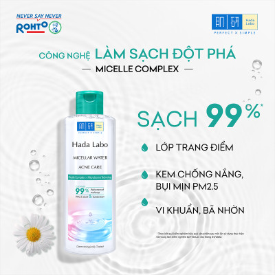 Nước tẩy trang sạch sâu cho da mụn, nhạy cảm Hada Labo Micellar Water Acne Care 240ml