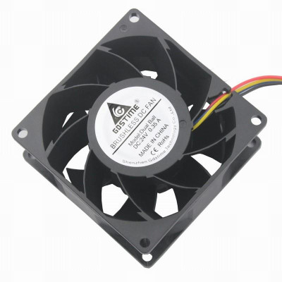 1Pcs Gdstime 11V Two Ball Bearing PC DC Cooling Fan 80x80x38mm 4Pin 4 Wires 8038 8cm Brushless Cooler Fan 80mm 14 Volt