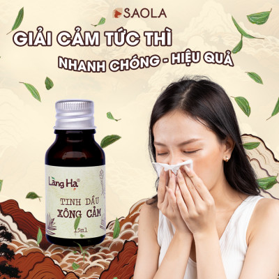 Tinh dầu Xông cảm Nguyên Chất - Làng Hạ - Giải cảm tiện lợi, tăng sức đề kháng, thải độc, lọc không khí - Hàng Chính Hãng