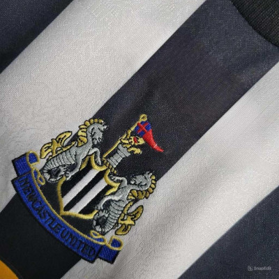 Áo Bóng Đá Retro NewCastle 1997 Dài Tay - Sân Nhà bản cao cấp vải Cotton Polyester
