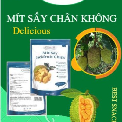 Mít Sấy Chân Không (Jackfruit Chips), Giòn Xốp Tự Nhiên - BAVIFOOD, Khối Lượng: 100 grs (gói = 100 grs) – Premium