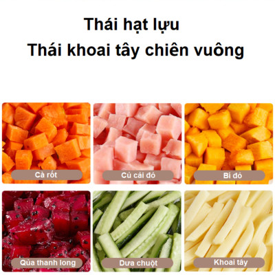 Máy thái rau củ quả đa năng, thái lát, thái sợi, thái hạt lựu. Thương hiệu Mỹ cao cấp Septree GJ807K. Hàng chính hãng