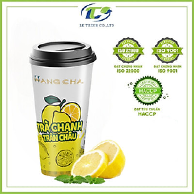 Ly Trà Trái Cây Wangcha Tiện Lợi Vị Chanh - Trà Chanh Thơm Ngon Có Trân Châu Ngọc Trai Đi Kèm